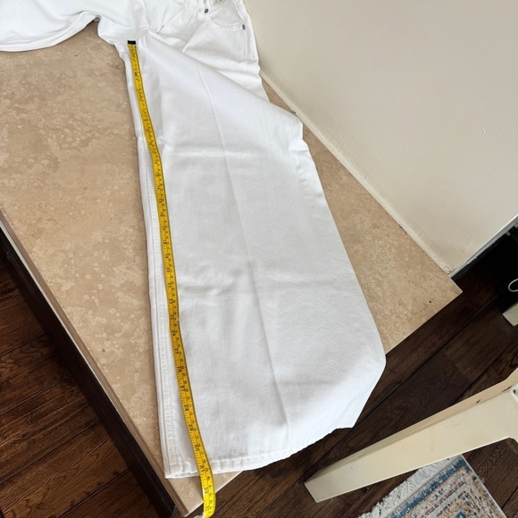 J Crew High Rise Super Wide Leg Jean in White Denim Womens Size 24 NEW - Picture 9 of 15